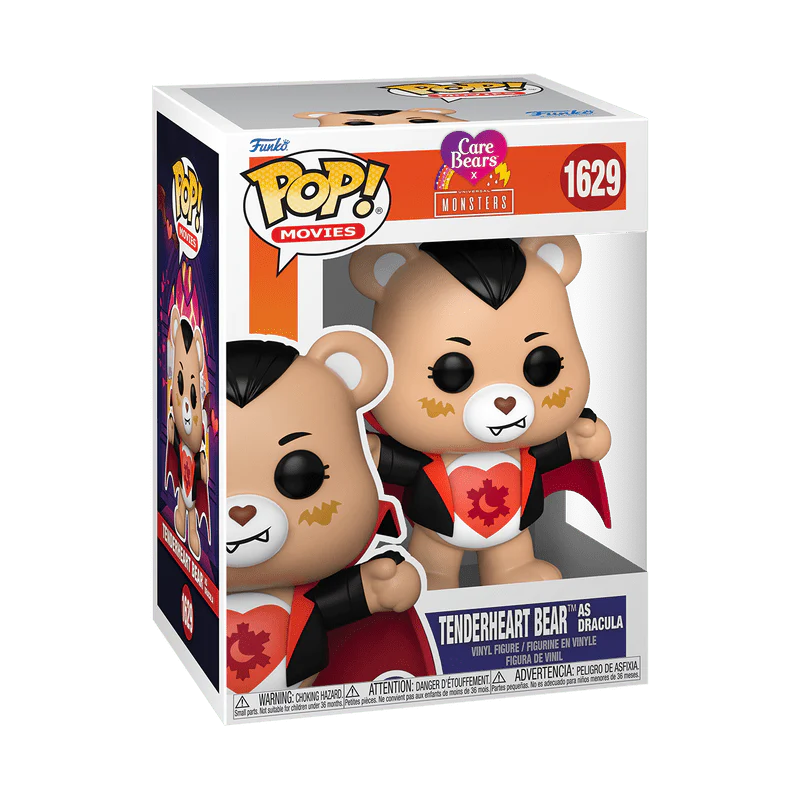 Funko Pop! Movies: Care Bears x Universal Monsters - Tenderheart Bear as Dracula #1629 - Image 2