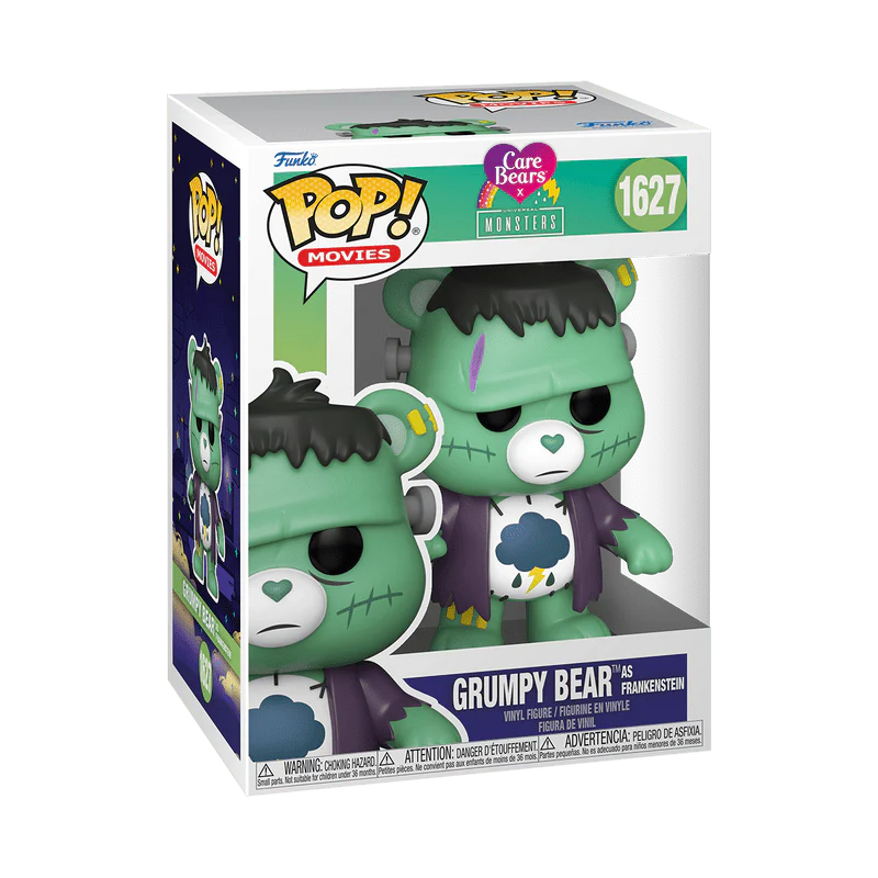Funko Pop! Movies: Care Bears x Universal Monsters - Grumpy Bear as Frankenstein #1627 - Image 2