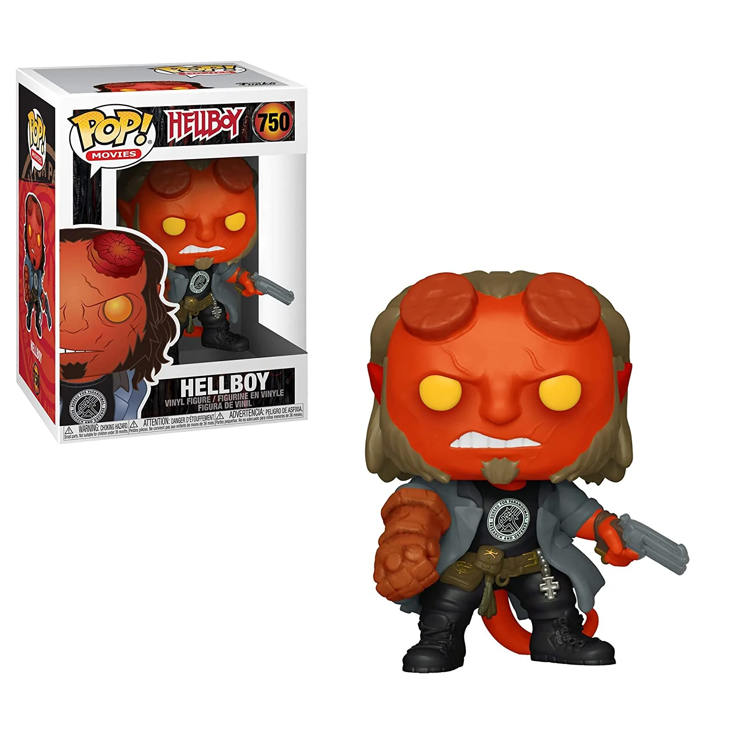 Funko Pop Movies: Hellboy - Hellboy with BPRD Tee Vinyl Figure - Image 1
