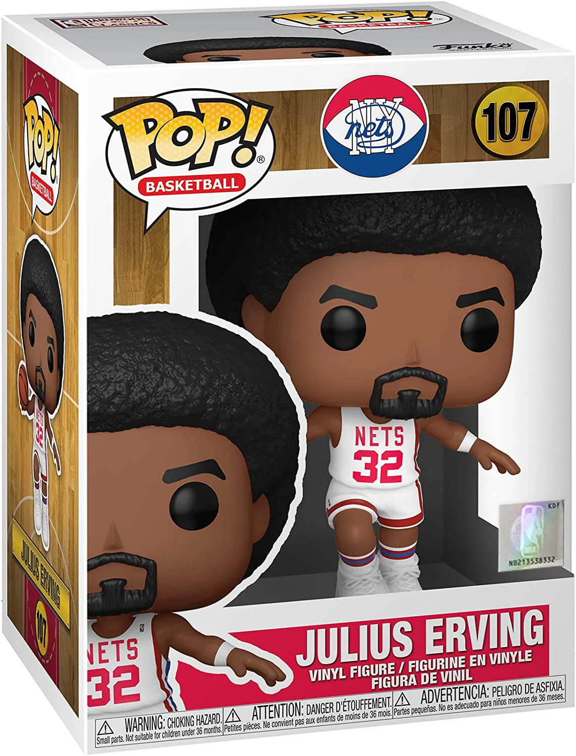 Funko Pop! NBA Legends Julius Erving (New York Nets) Vinyl Figure - Image 2