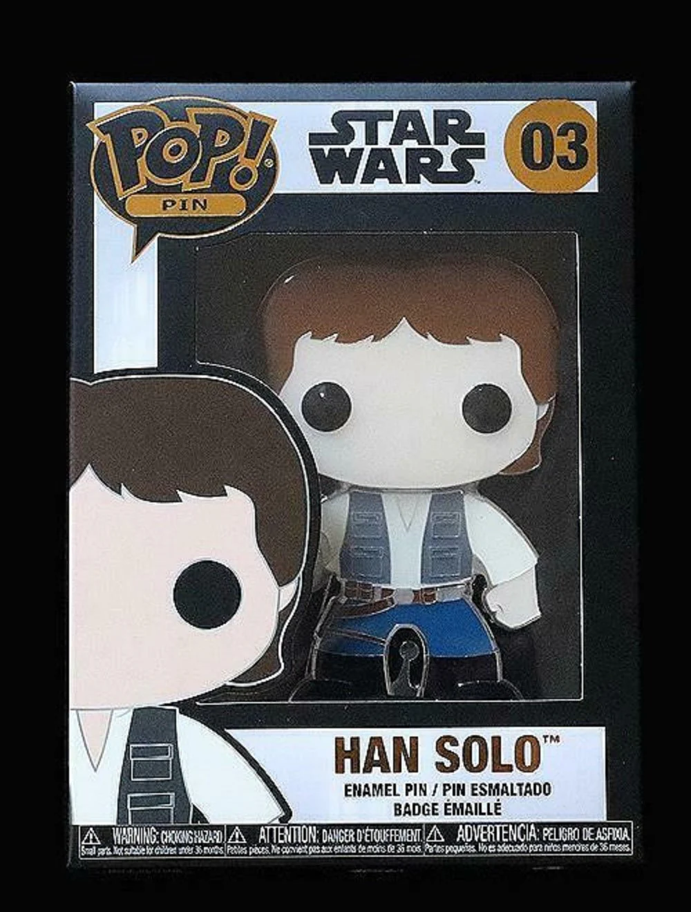 Funko Pop! Pin Star Wars Han Solo 4" Pin - Image 1