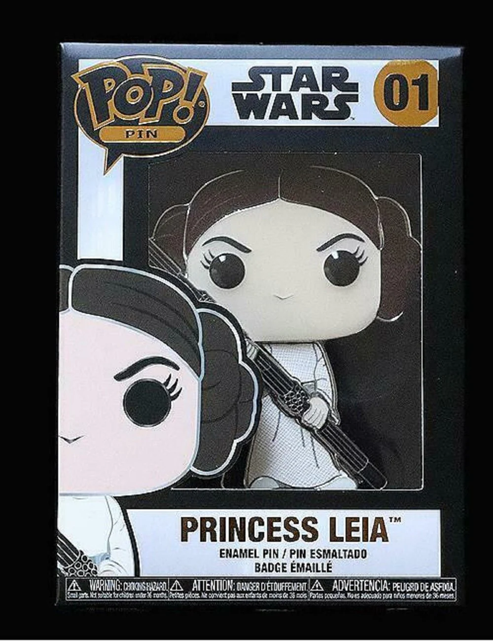 Funko Pop! Pin Star Wars Princess Leia 4" Pin - Image 1