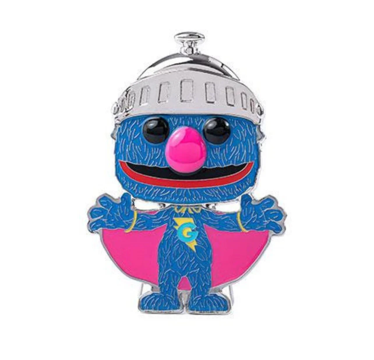 Funko Pop! Pins Sesame Street Super Grover 4" Pin - Image 1