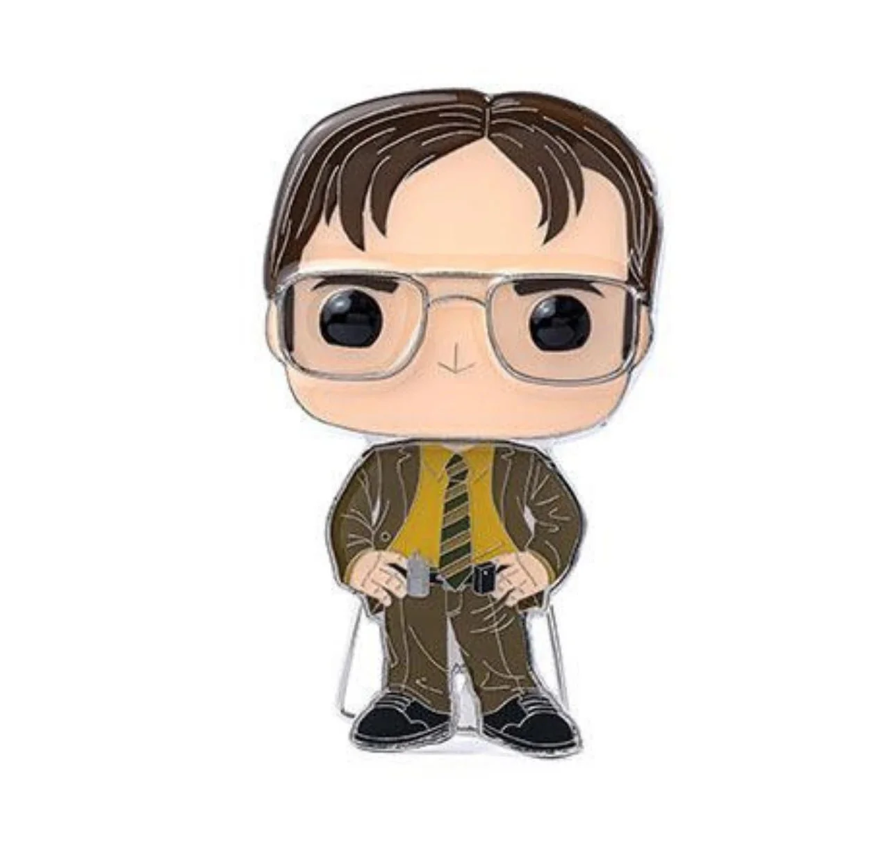 Funko Pop! Pins The Office Dwight Schrute 4" Pin - Image 1