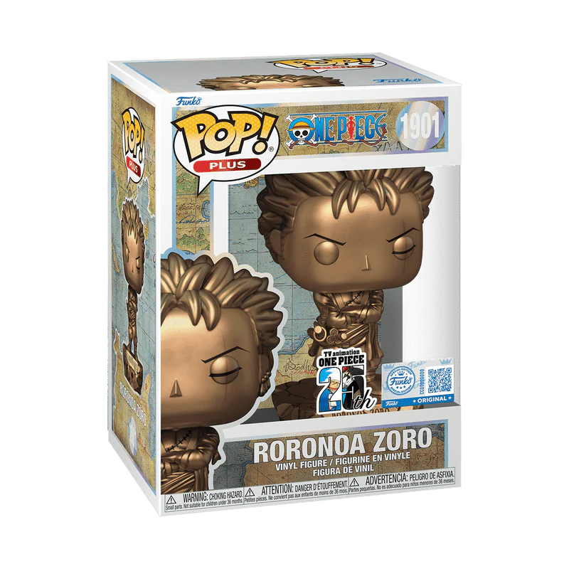 Funko Pop! Plus: One Piece 25th Anniversary - Roronoa Zoro Statue Bronze #1901 Shop Exclusive - Image 2