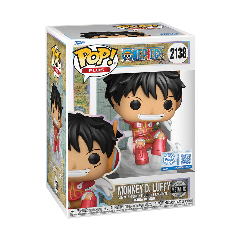 Funko Pop! Plus: One Piece - Monkey D. Luffy Egghead Arc #2138 Metallic Hot Topic Exclusive - Image 2
