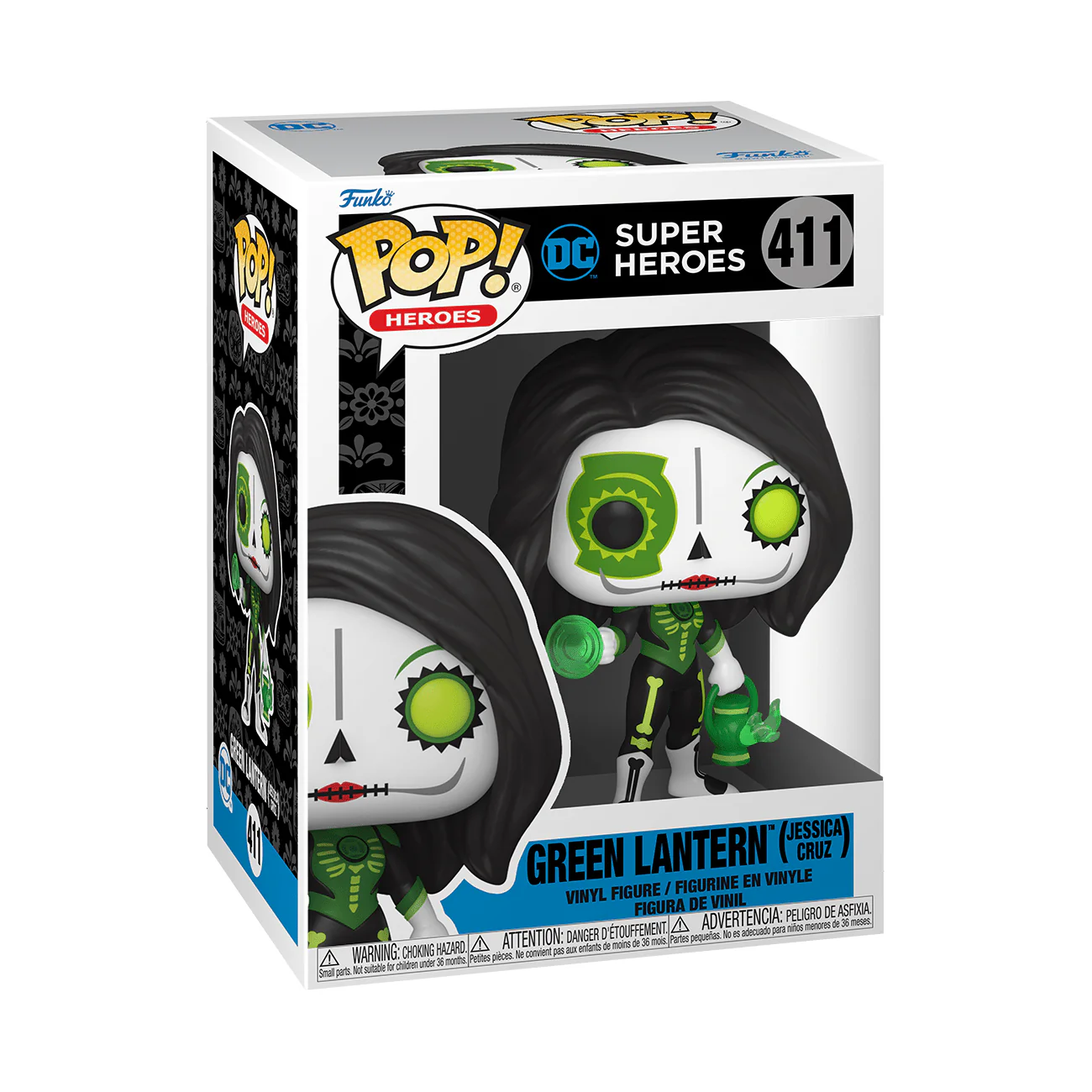 Funko Pop! Heroes: Dia De Los DC - Green Lantern Jessica Cruz #411 - Image 2