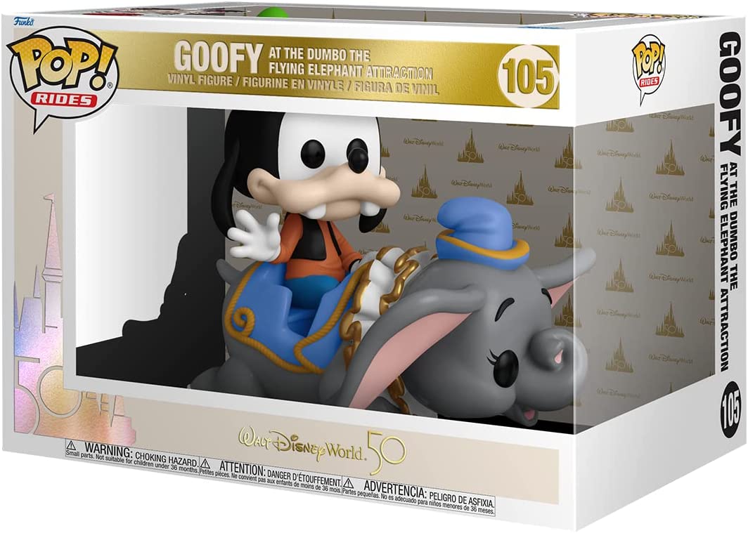 Funko Pop Ride Super Deluxe - Disney 50th Anniversary - Dumbo With Goofy Figure - Image 2