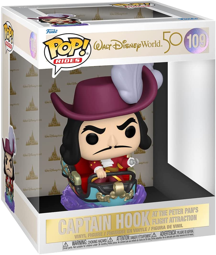 Funko Pop! Rides: Walt Disney World 50th - Captain Hook at Peter Pan's Flight Attraction #109 - Image 2