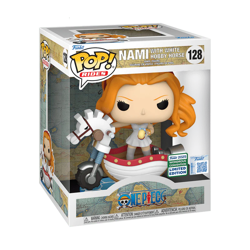 Funko Pop! Rides Deluxe: One Piece - Nami with White Hobby Horse #128 2025 Wondrous Convention Limited Edition - Image 2