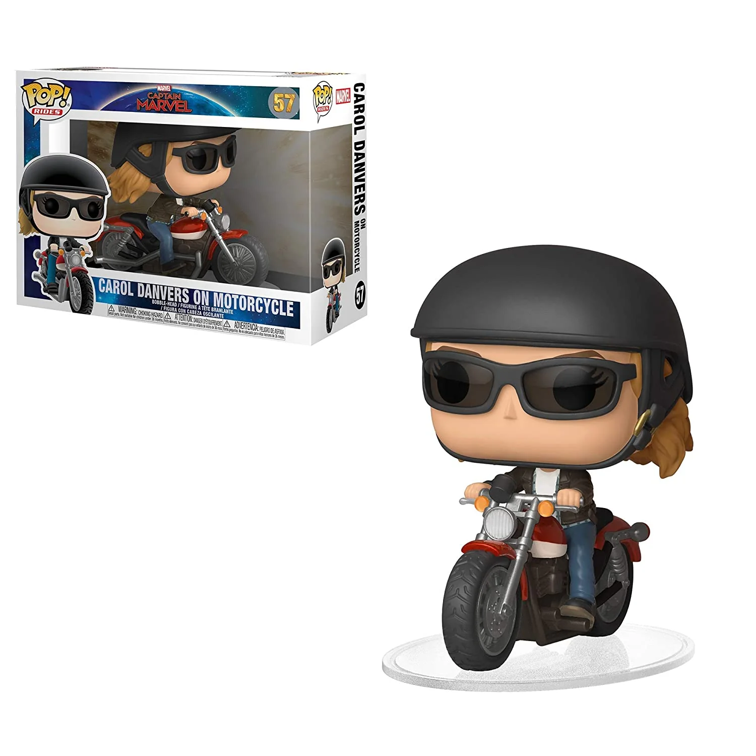 Funko Pop! Rides Marvel: Captain Marvel - Carol Danvers on Motorcycle - Image 1