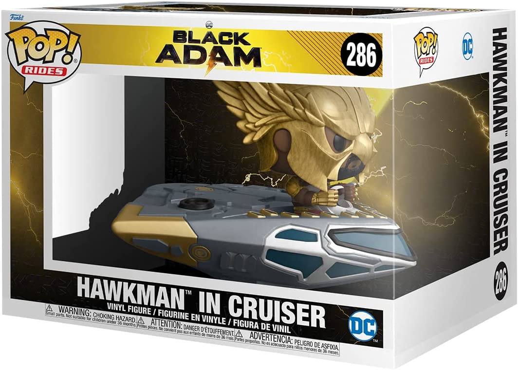 Funko Pop! Rides Super Deluxe Movies: Black Adam - Hawkman in Cruiser #286 - Image 2