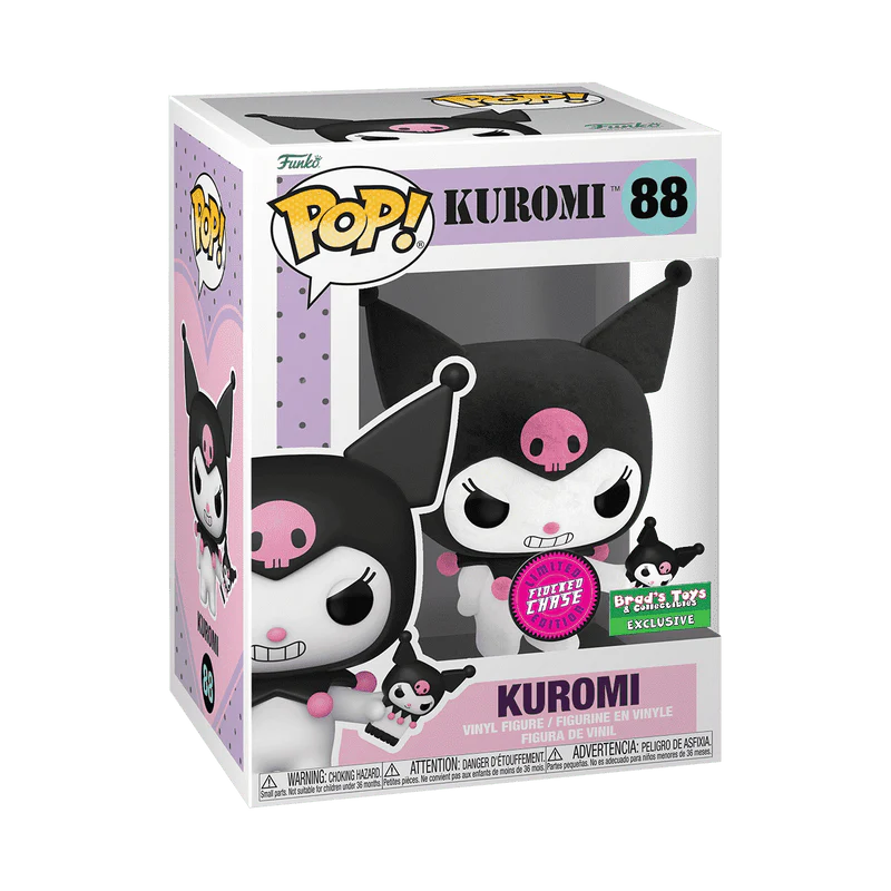 Funko Pop! Sanrio: Kuromi - Kuromi with Phone Flocked Chase #88 Brad's Toys & Collectibles Exclusive - Image 2