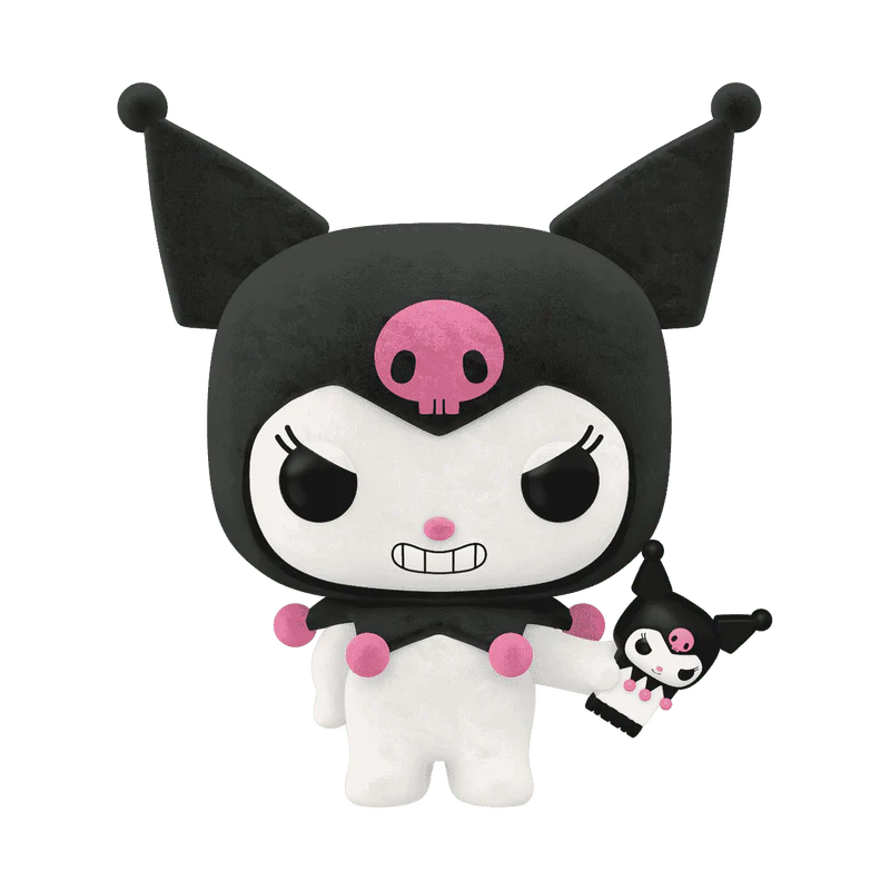 Funko Pop! Sanrio: Kuromi - Kuromi with Phone Flocked Chase #88 Brad's Toys & Collectibles Exclusive - Image 1