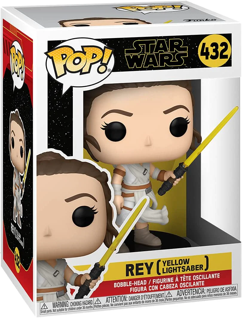 Funko Pop! Star Wars: The Rise of Skywalker - Rey with Yellow Lightsaber #432 - Image 2