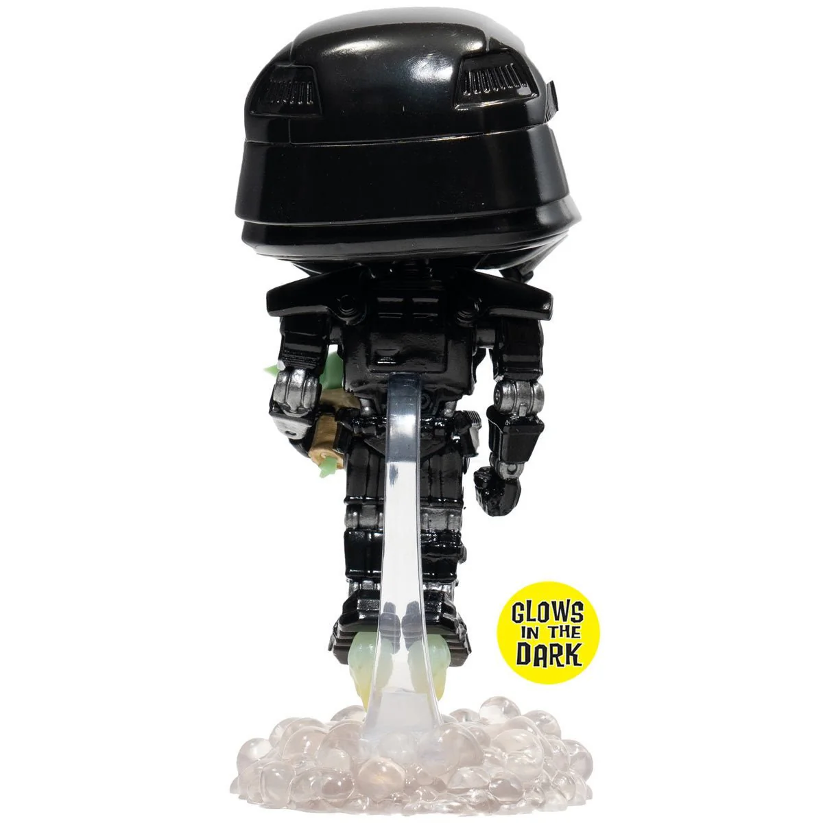 Funko Pop! Star Wars: The Mandalorian – Dark Trooper with Grogu #488 Glow-in-the-Dark Entertainment Earth Exclusive