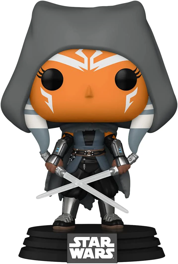 Funko Pop! Star Wars The Mandalorian - Hooded Ahsoka with Duel Sabers Exclusive Vinyl Figure - Image 1