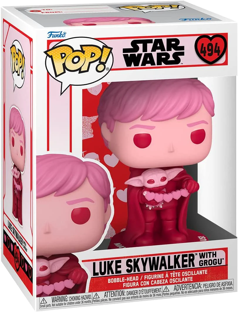 Funko Pop! Star Wars: Valentine's Day - Luke Skywalker with Grogu #494 - Image 2