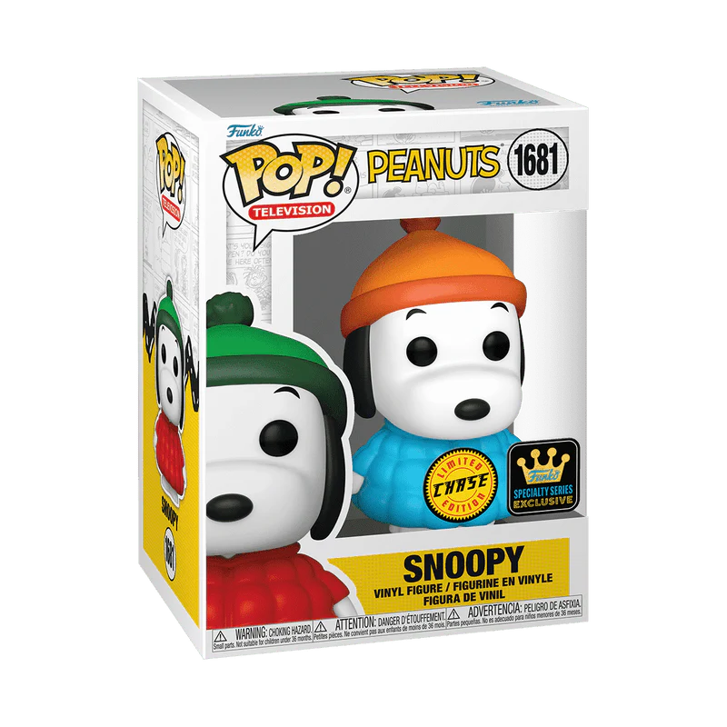 Funko Pop! Television: Peanuts - Snoopy in Blue Puffer Jacket #1681 Chase Specialty Series Exclusive - Image 2