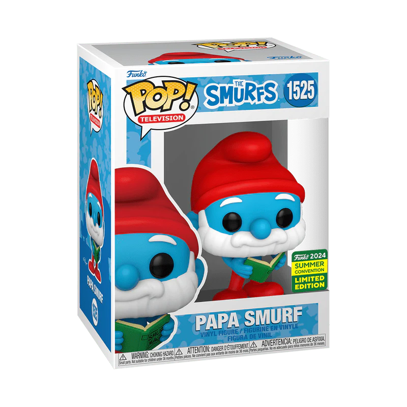 Funko Pop! Television: The Smurfs - Papa Smurf with Magic Book #1525 2024 Summer Convention - Image 2