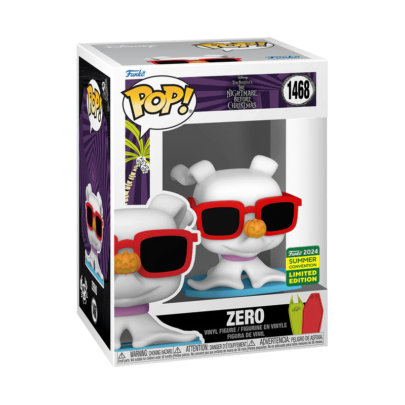 Funko Pop! Disney: The Nightmare Before Christmas - Zero with Sunglasses #1468 2024 Summer Convention - Image 2