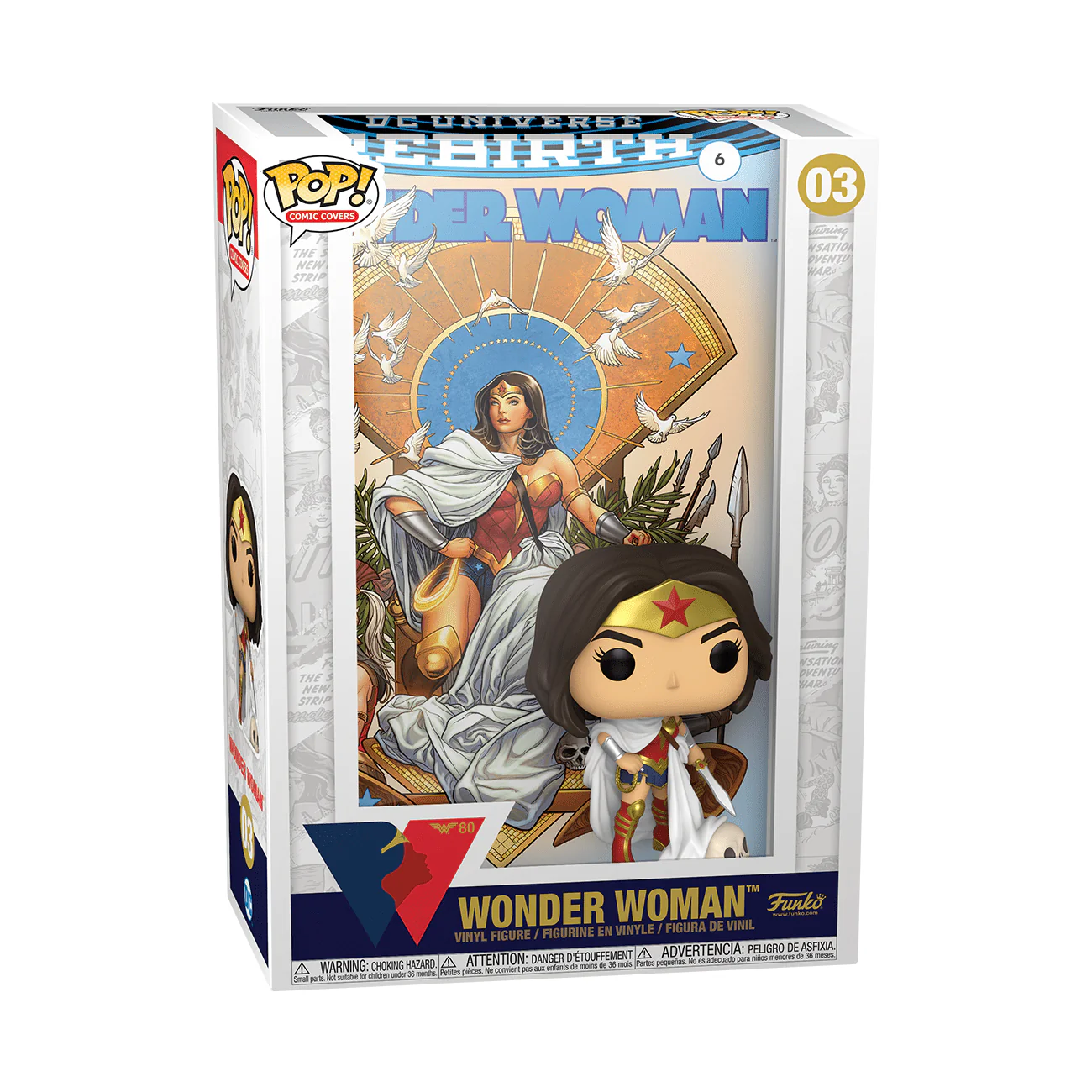 Funko Pop! Vinyl Comic Cover: Wonder Woman 80th Rebirth On Throne - Image 2