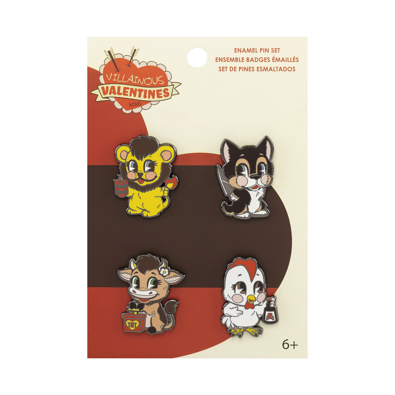 Loungefly Funko Villainous Valentines: – Pin Set 4-Pack
