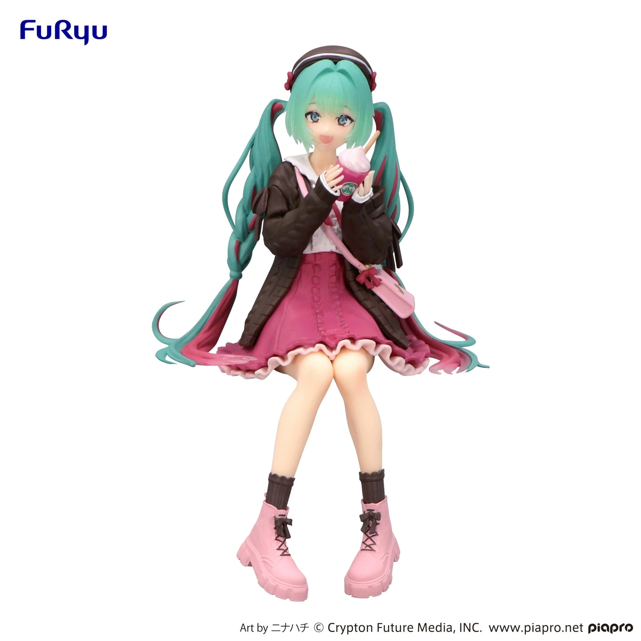 FuRyu - Hatsune Miku - Autumn Date Pink Color Version - Noodle Stopper Figure - Image 1