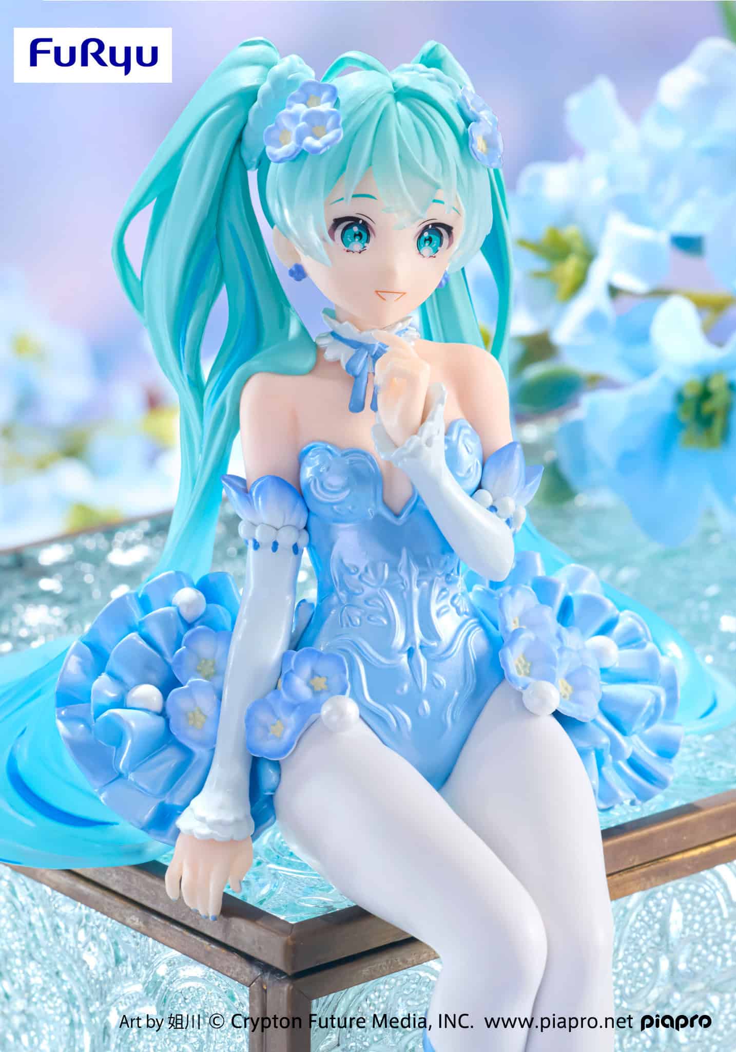 FuRyu - Hatsune Miku Flower Fairy Nemophila Pail Blue Color Version Noodle Stopper Figure - Image 3