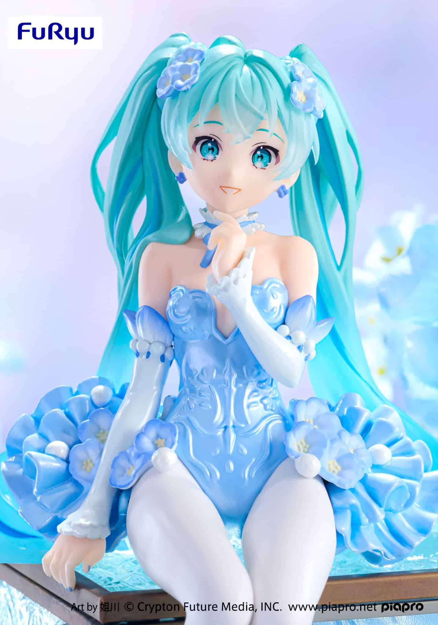 FuRyu - Hatsune Miku Flower Fairy Nemophila Pail Blue Color Version Noodle Stopper Figure - Image 2