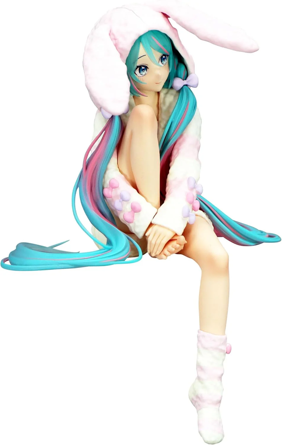 FuRyu Hatsune Miku Rabbit Ear Hood Pajama Noodle Stopper Figure - Image 1