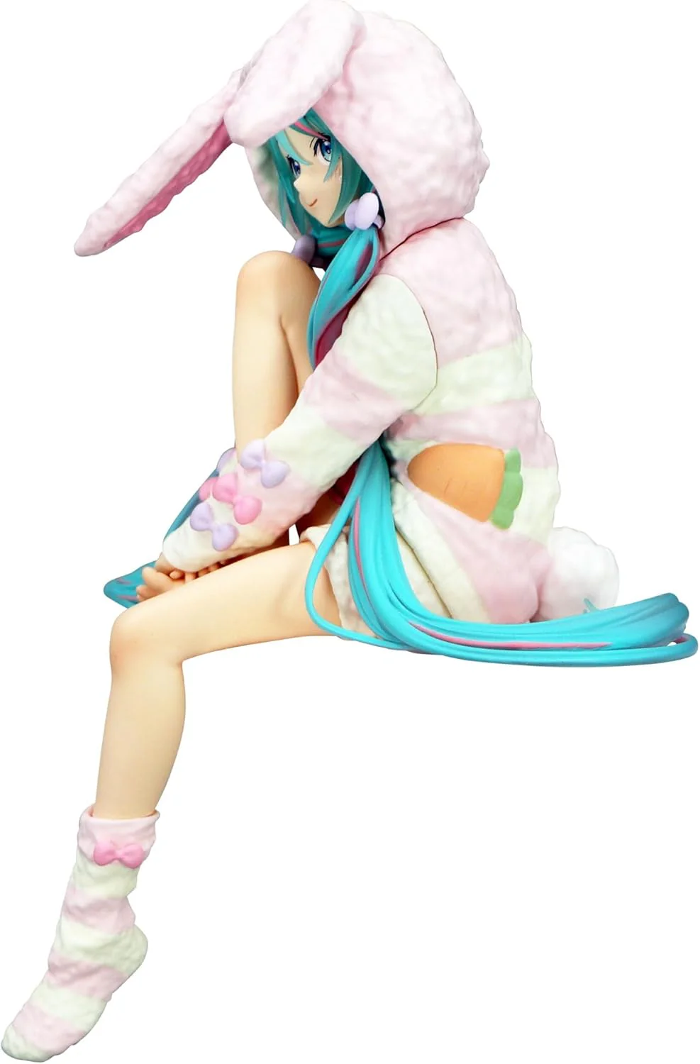 FuRyu Hatsune Miku Rabbit Ear Hood Pajama Noodle Stopper Figure - Image 3