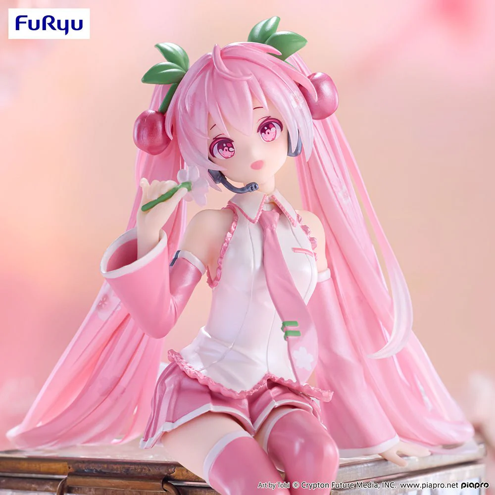 FuRyu - Vocaloid - Hatsune Miku Sakura Miku 2024 Pearl Color Version Noodle Stopper Figure - Image 3