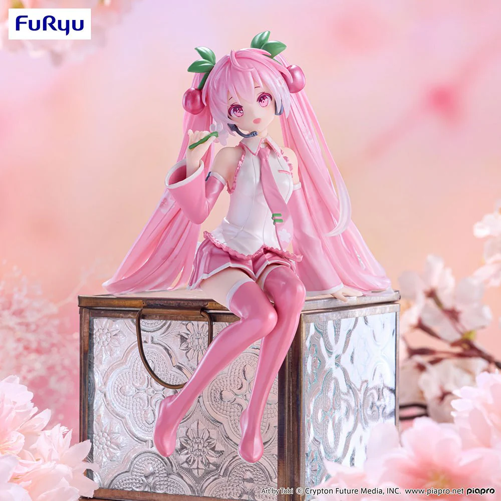 FuRyu - Vocaloid - Hatsune Miku Sakura Miku 2024 Pearl Color Version Noodle Stopper Figure - Image 1