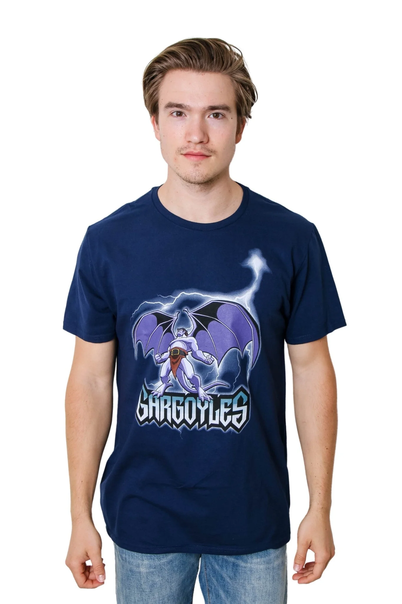 Gargoyles Goliath Thunder Disney 90's Retro Cartoon Adult T-Shirt - Image 3