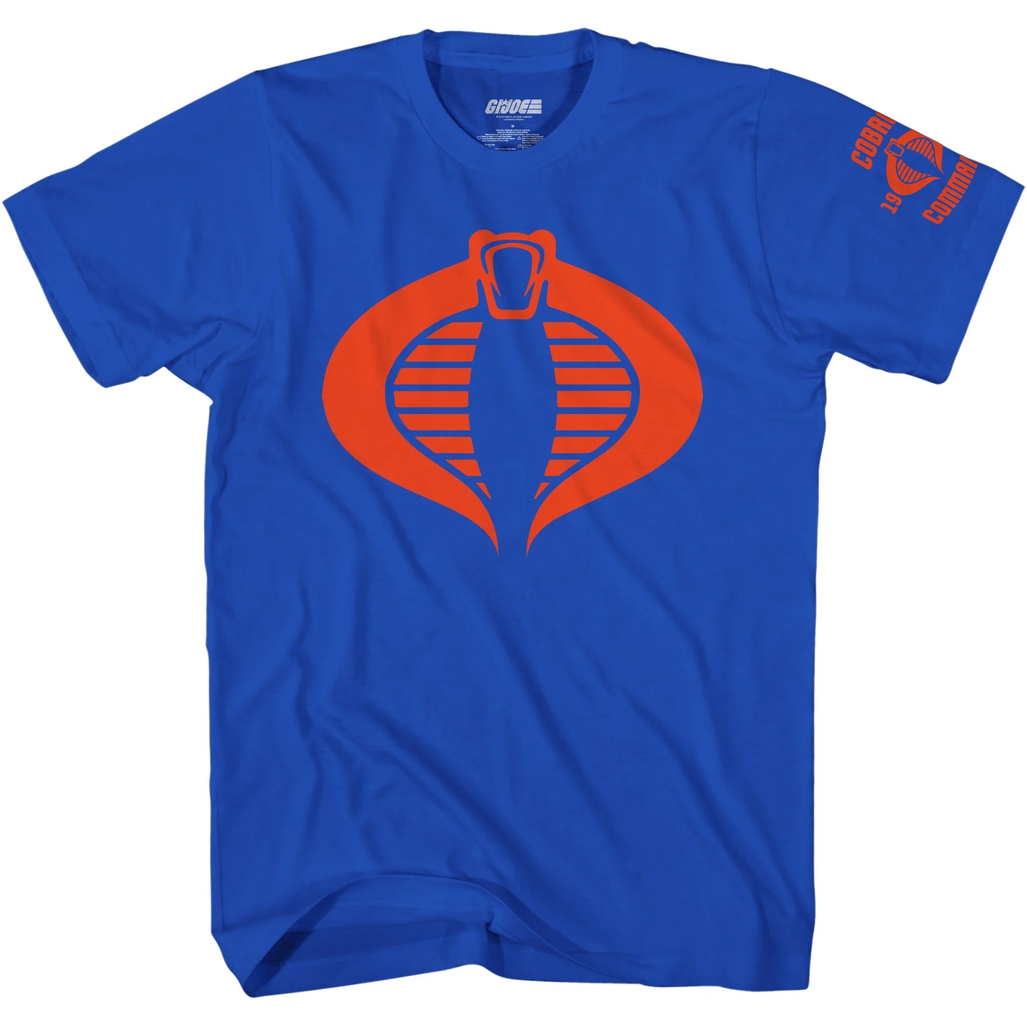G.I. Joe Cobra Army Logo 1982 Blue Adult T Shirt - Image 1