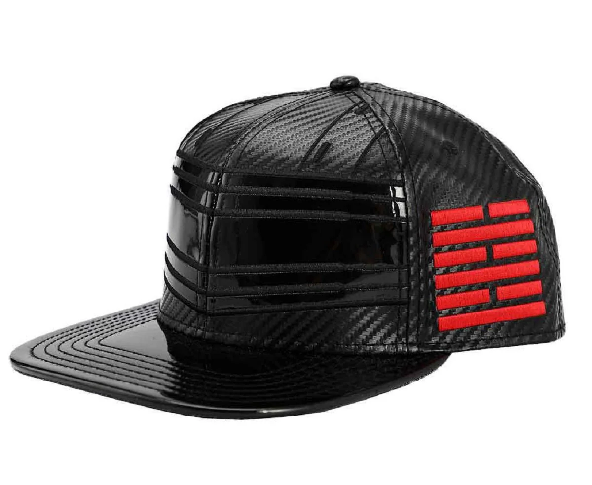 G.I. Joe Snake Eyes 6 Panel Carbon Fiber Snapback Cap Hat - Image 2