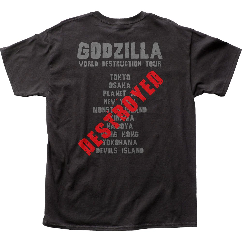 Godzilla World Destruction Tour Adult T-Shirt - Image 1