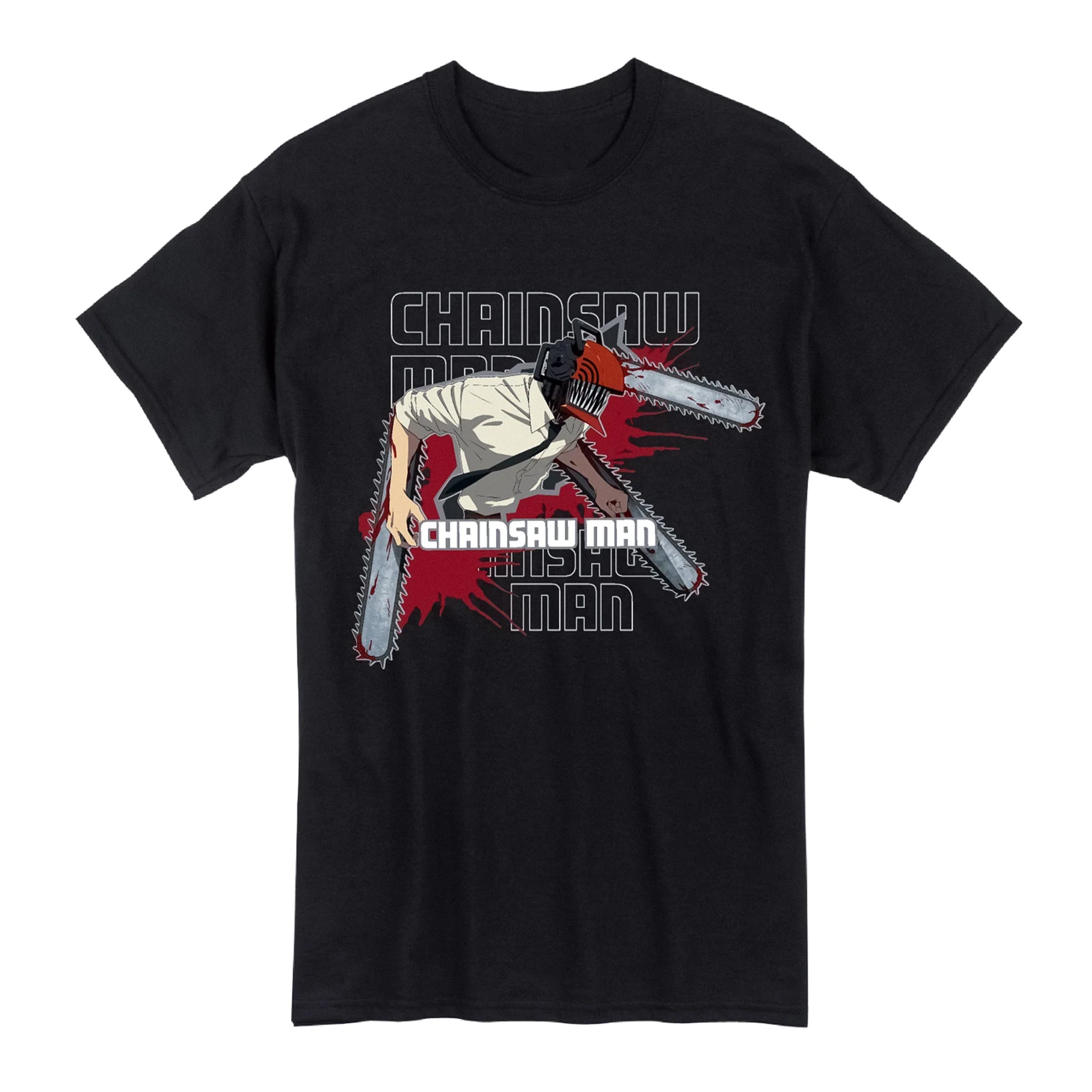 Great Eastern Entertainment Chainsaw Man - Fighting Position Adult Men T-Shirt - Image 1