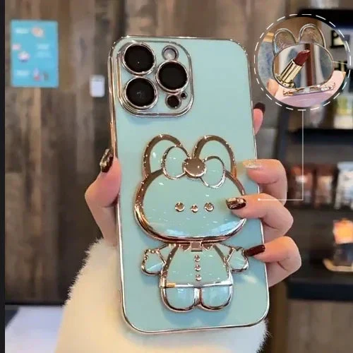 3D Bunny  Korean Style Mirror iPhone Case - Image 2