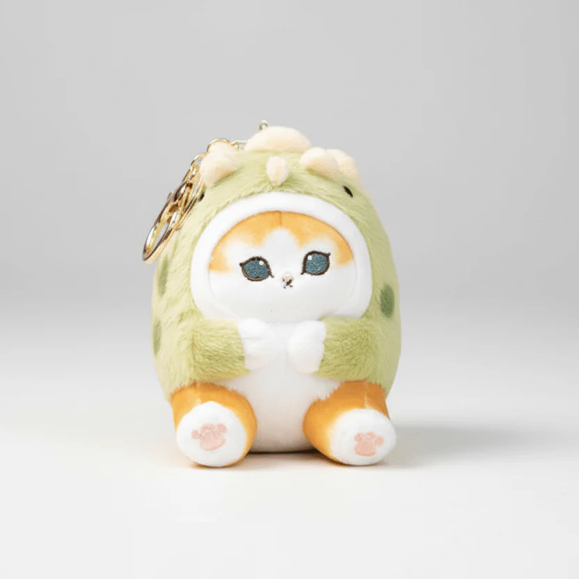 Mofusand Triceratops Cat Plush Keychain - Image 2