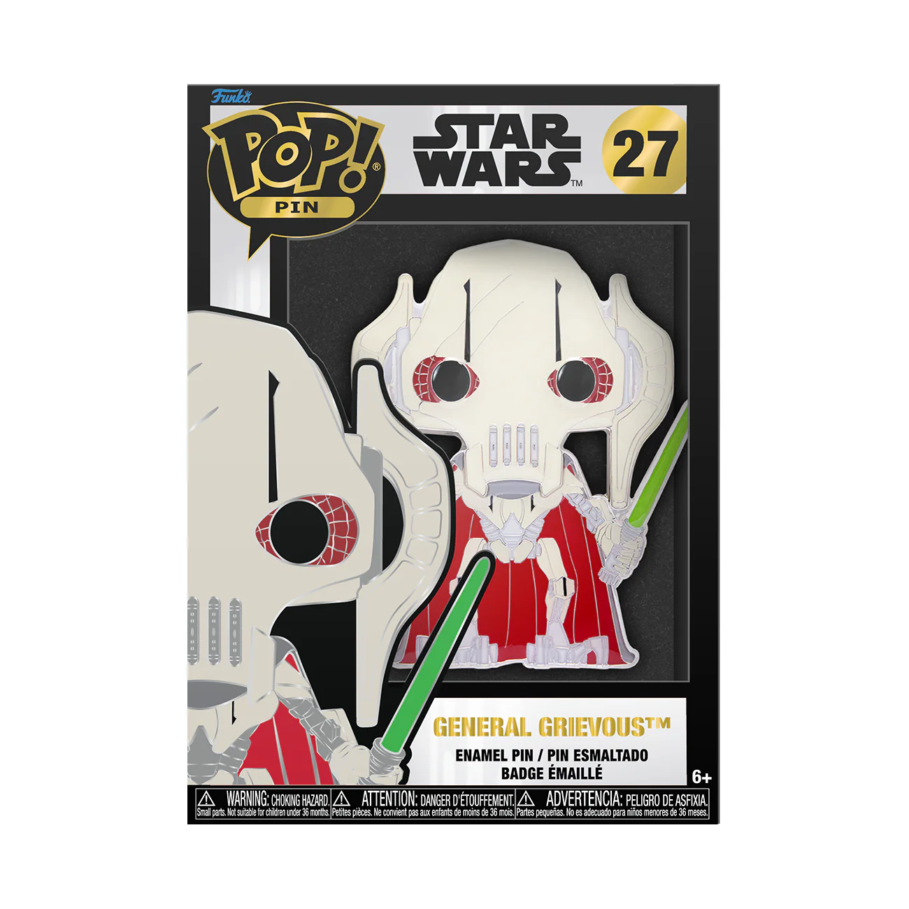 Funko Pop! Pins: Star Wars - General Grievous Glow-In-The-Dark Pin - Image 2