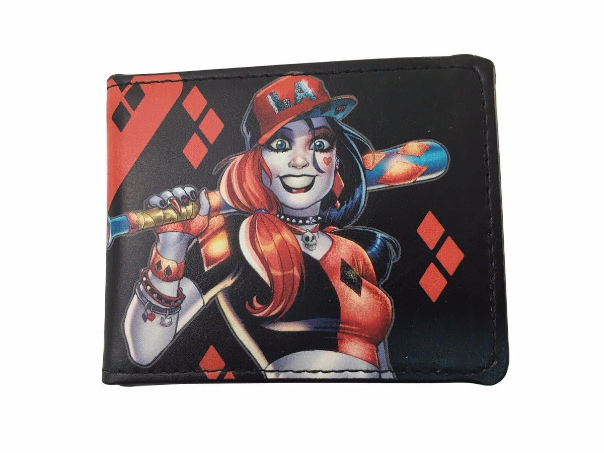 Harley Quinn La Baseball Cover Adult Bi-Fold Wallet - Image 1