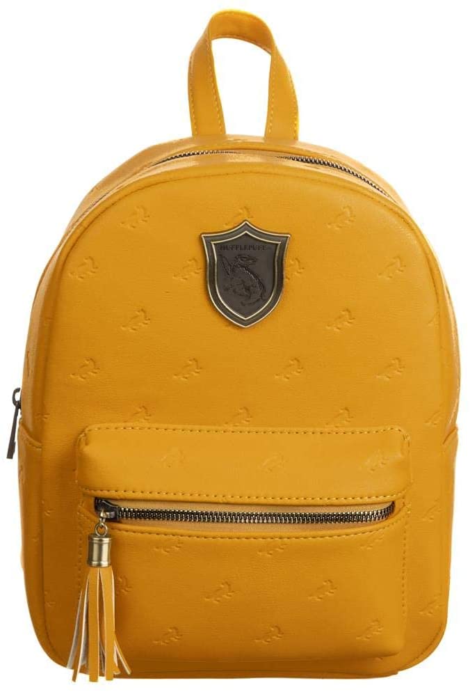 Harry Potter Hogwarts Hufflepuff  Faux Leather Mini Backpack Bag