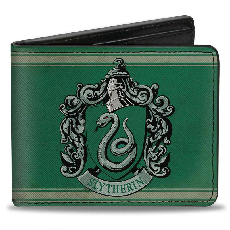 Harry Potter Slytherin Crest Logo Adult Bi-Fold Wallet - Image 2