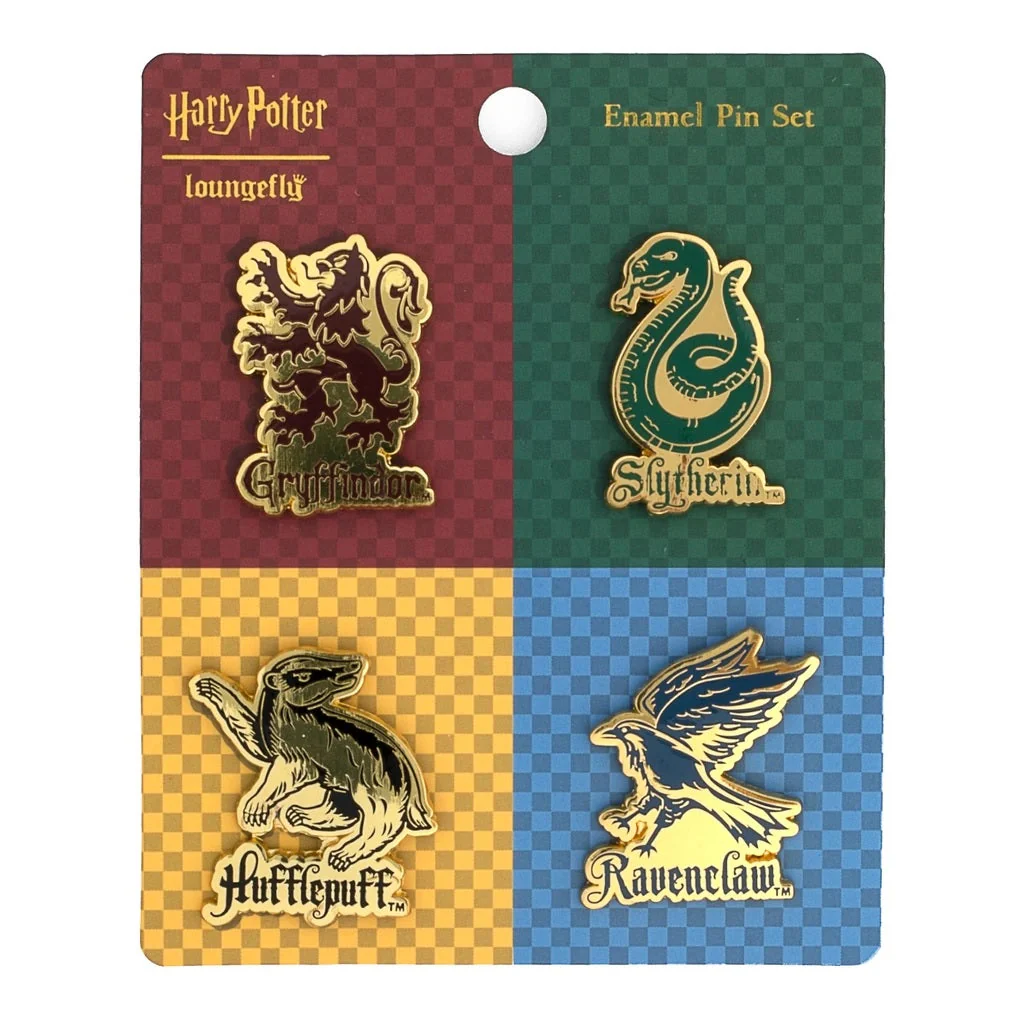 Loungefly Harry Potter House Mascots 4-Piece Enamel Pin Set - Image 2