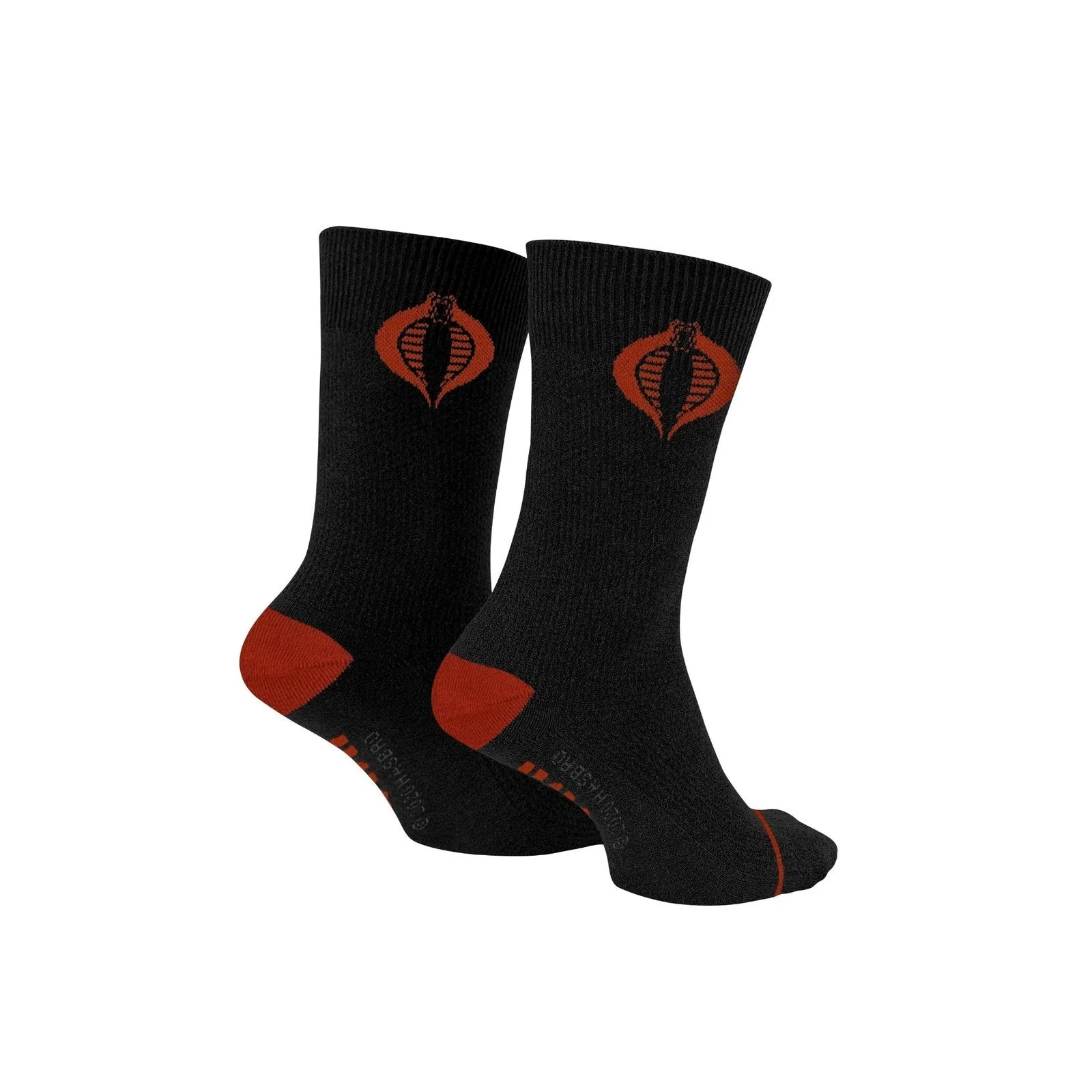 Hasbro G.I. Joe Cobra Symbol Black and Red Crew Socks - Image 2