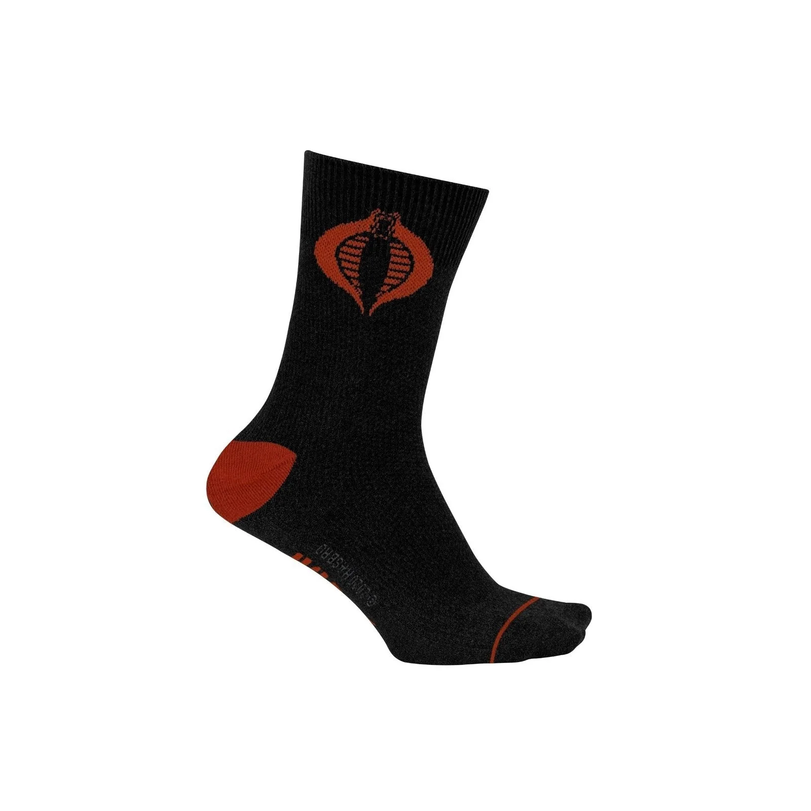 Hasbro G.I. Joe Cobra Symbol Black and Red Crew Socks - Image 3