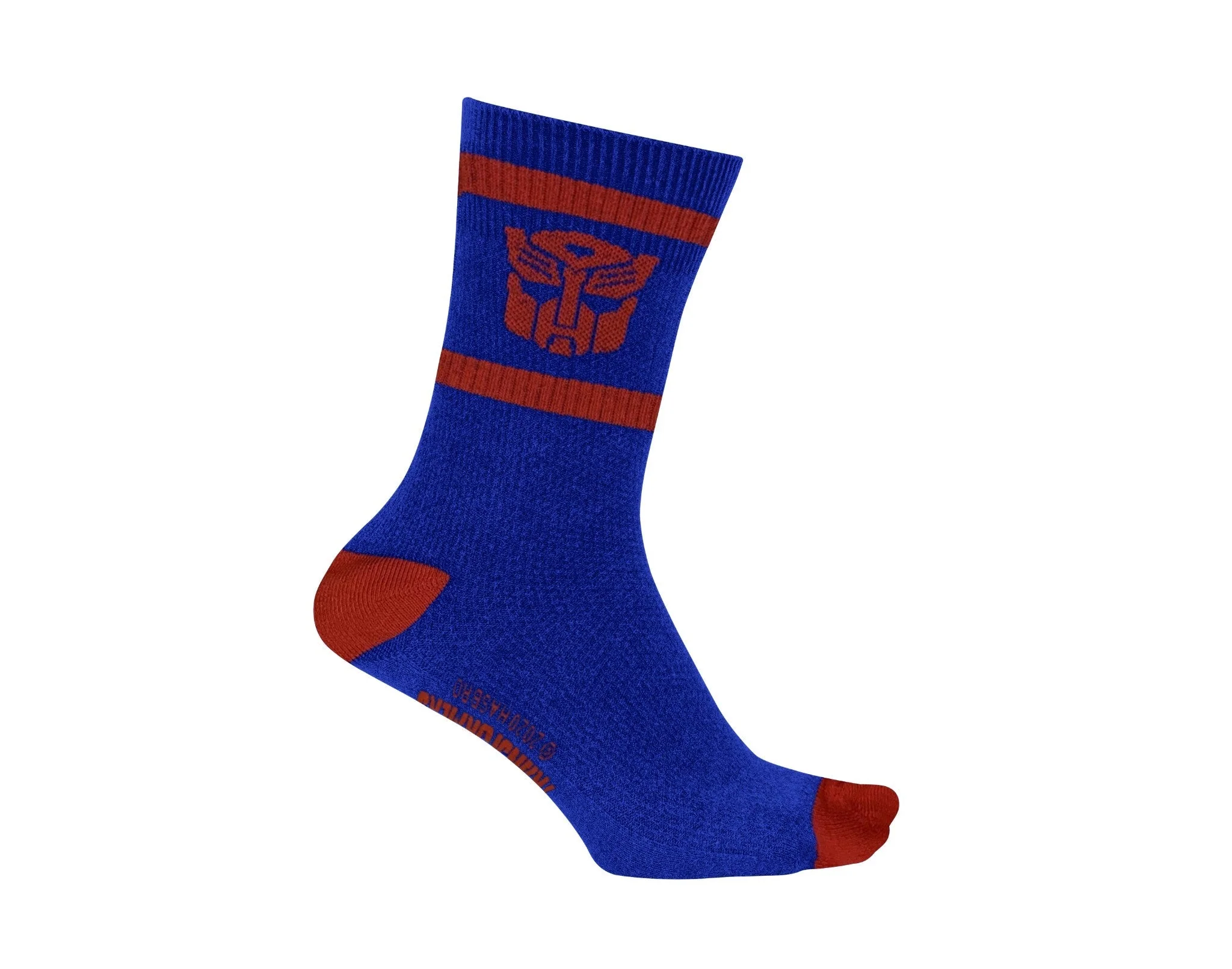 Hasbro Transformers Autobots Symbol Blue and Red Crew Socks - Image 2