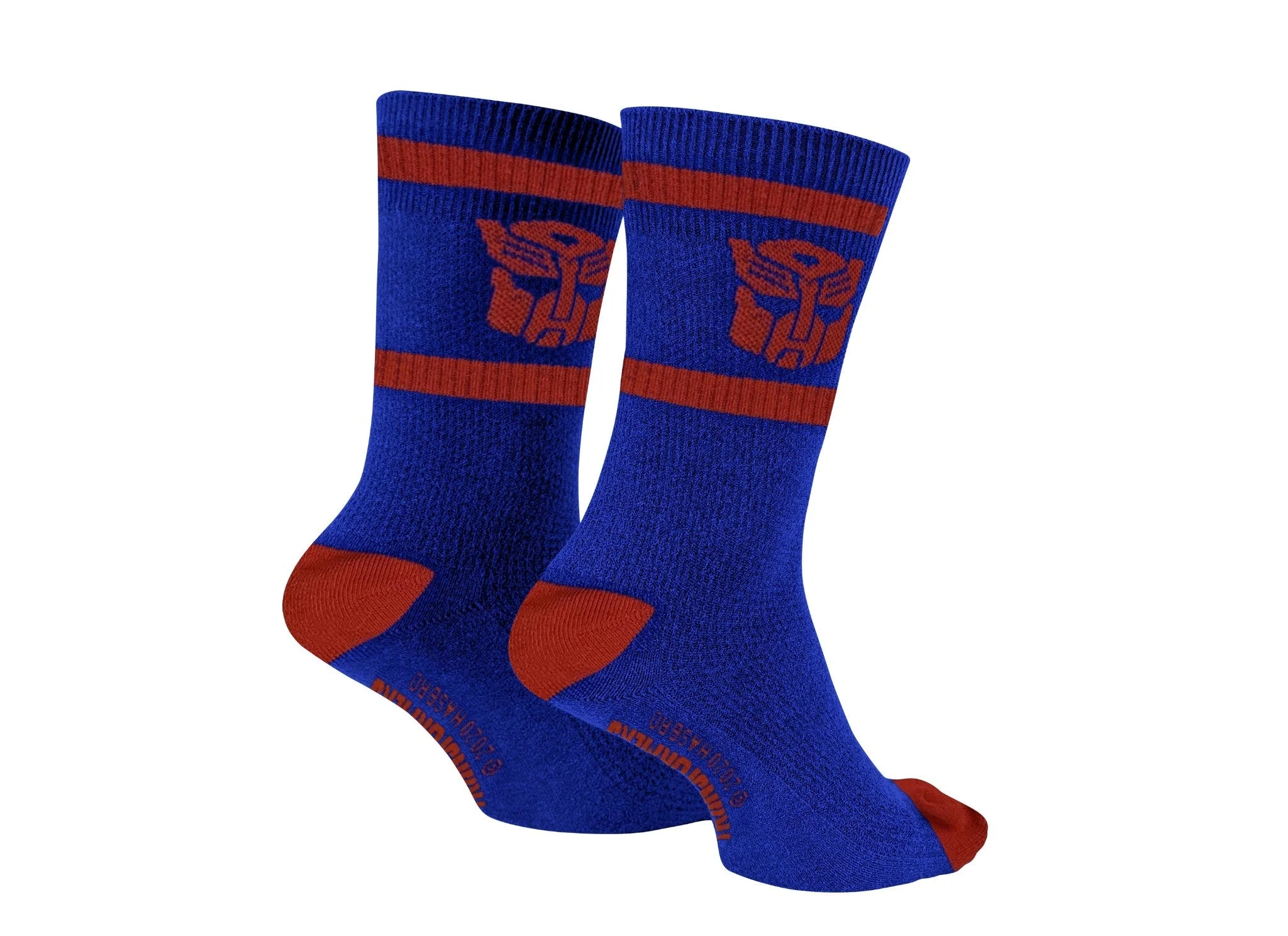 Hasbro Transformers Autobots Symbol Blue and Red Crew Socks - Image 3